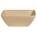 A beige square G.E.T. Enterprises Bugambilia resin-coated aluminum bowl.