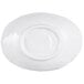 a white plate with a circular design