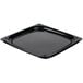 A black Sabert square deli tray with a high dome lid.