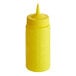 A Vollrath yellow plastic squeeze bottle with a single tip.