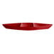 A fire red boat-shaped G.E.T. Enterprises Bugambilia tray.