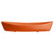 An orange rectangular G.E.T. Enterprises Bugambilia deep boat on a white background.