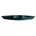 A forest green rectangular aluminum boat with dividers.