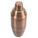 A close-up of an Antique Copper Barfly Japanese Cocktail Shaker.