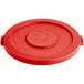 a red plastic disc with a lid