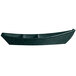 A black resin-coated aluminum boat with dividers on a white background.