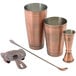 An antique copper Barfly bartender kit.