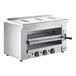 A stainless steel Cooking Performance Group salamander broiler with knobs.