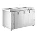 A silver rectangular stainless steel box with holes.