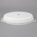 a white plate with a white cover