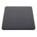 A black square table top with a white border on a white background.