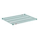 A green wire shelf measuring 36 inches by 48 inches.