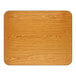 A rectangular wood-grain table top with rounded corners.