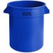 A blue plastic bin with handles and the word Lavex on it.