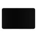 A rectangular black table top with rounded corners.