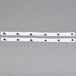 Two white Mercer Culinary chef coat button strips with black buttons.