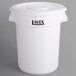 A white plastic Lavex container with a lid.