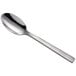 a silver spoon on a white background