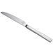 A Oneida Chef's Table Satin stainless steel dessert knife with a silver handle.