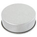 A round silver Chicago Metallic cake pan.