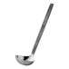 An American Metalcraft stainless steel ladle with a wavy metal bowl and long handle.