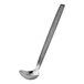 An American Metalcraft stainless steel ladle with a long, wavy handle.