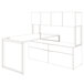 A drawing of a white rectangular desk with a black border.