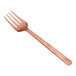 An American Metalcraft hammered bronze cold meat fork with a copper finish.