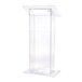 Oklahoma Sound 401S Clear Acrylic Square Lectern with Shelf