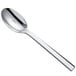 A Oneida stainless steel slotted serving spoon with a silver handle.