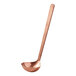 An American Metalcraft copper ladle with a hammered bronze handle.