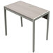 Linea Italia KLIN740ASH Klin 33 inch x 19 inch x 30 inch Ash Laminate Desk with Silver Steel Frame