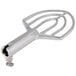A silver Hobart mixer flat beater with screws.