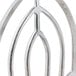 A close up of a Hobart Legacy aluminum flat beater for 12 qt. bowls with a design on it.
