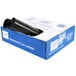 A blue and white box of black Berry trash bags.