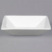 A CAC Super White square porcelain bowl.