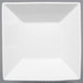 A white square porcelain bowl with a square edge.
