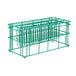 A green Microwire catering plate rack with 20 compartments.