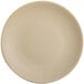 A close-up of a Tuxton TuxTrendz Zion Matte Beige coupe plate.