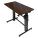 WorkFit by Ergotron 24271927 Walnut and Black Sit-Stand Workstation / Stand Up Desk - 47 5/8 inch x 23 1/2 inch x 50 5/8 inch
