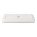 A white rectangular Tuxton China tray with an embossed design.