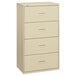 Hon 434LL Basyx 400 Series Putty Steel Four Drawer Lateral File Cabinet ...