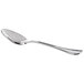A Oneida Titian stainless steel serving spoon with a silver handle and spoon.