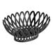 A black oval plastic fast food basket.