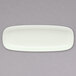 A white rectangular Schonwald porcelain short dish.