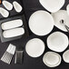 a close up of a white plate