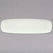 A white rectangular porcelain platter.