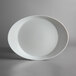 A Schonwald white oval porcelain starter plate with a rim.