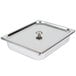 A stainless steel Vollrath egg poacher pan with a lid.