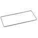 A rectangular metal frame with a metal ring attached to it.